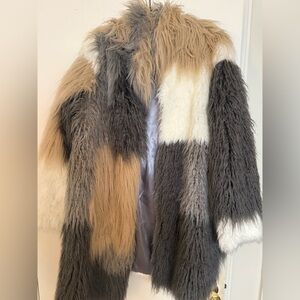 Donna Salyers Fabulous Furs Multicolor Faux Fur Coat
